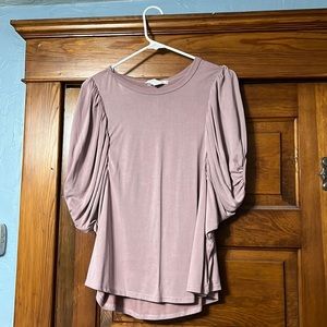 3/4 sleeve mauve blouse